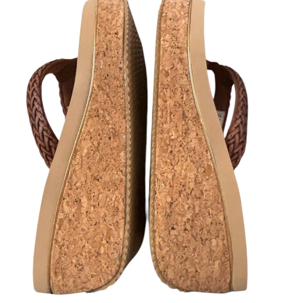 Volatile Brown Braided Strap Flip Flops - Picture 8 of 9